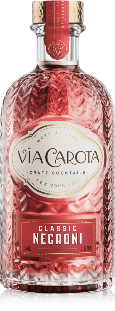 Classic Negroni from Via Carota Craft Cocktails in a 375 ml bottle, 21% ABV